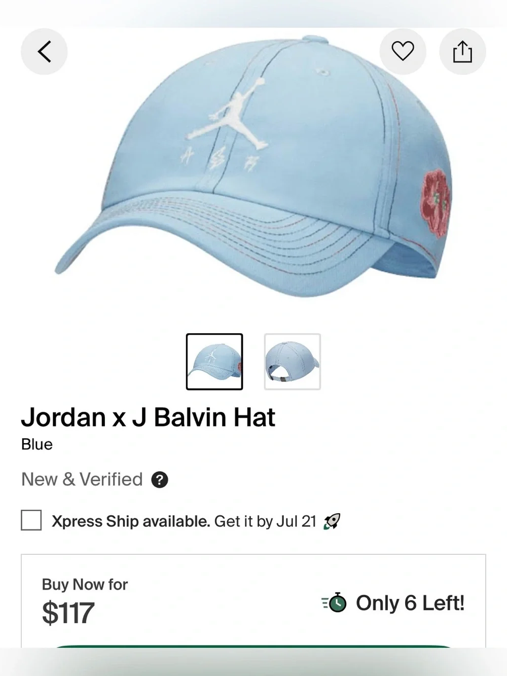 Jordan x J Balvin Hat STEAL!!!
